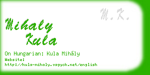 mihaly kula business card